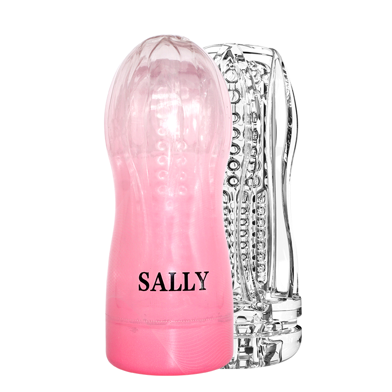 Crystal Clear Manual Masturbator - Advanced Sensory Trainer Cup with Deep-Ribbed Texture