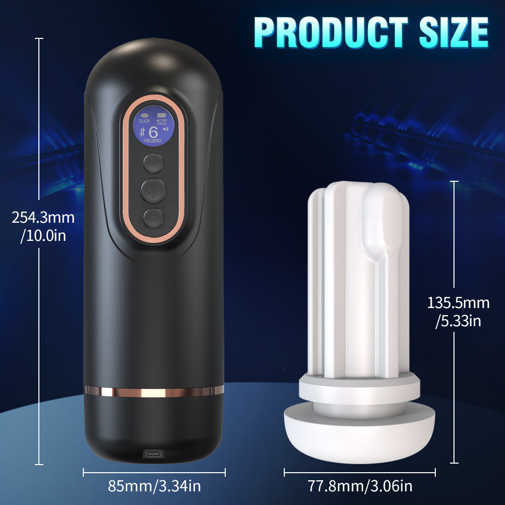 Ultimate 5-in-1 Fully Automatic Masturbation Cup - Smart LED Screen, Thrusting & Sucking Tech with Integrated Warming & Voice Interaction
