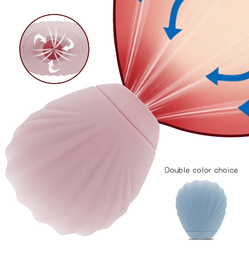 Enchanted Shell Air-Pulse & G-Spot Vibrating Massager - Discreet Waterproof Personal Wellness Tool
