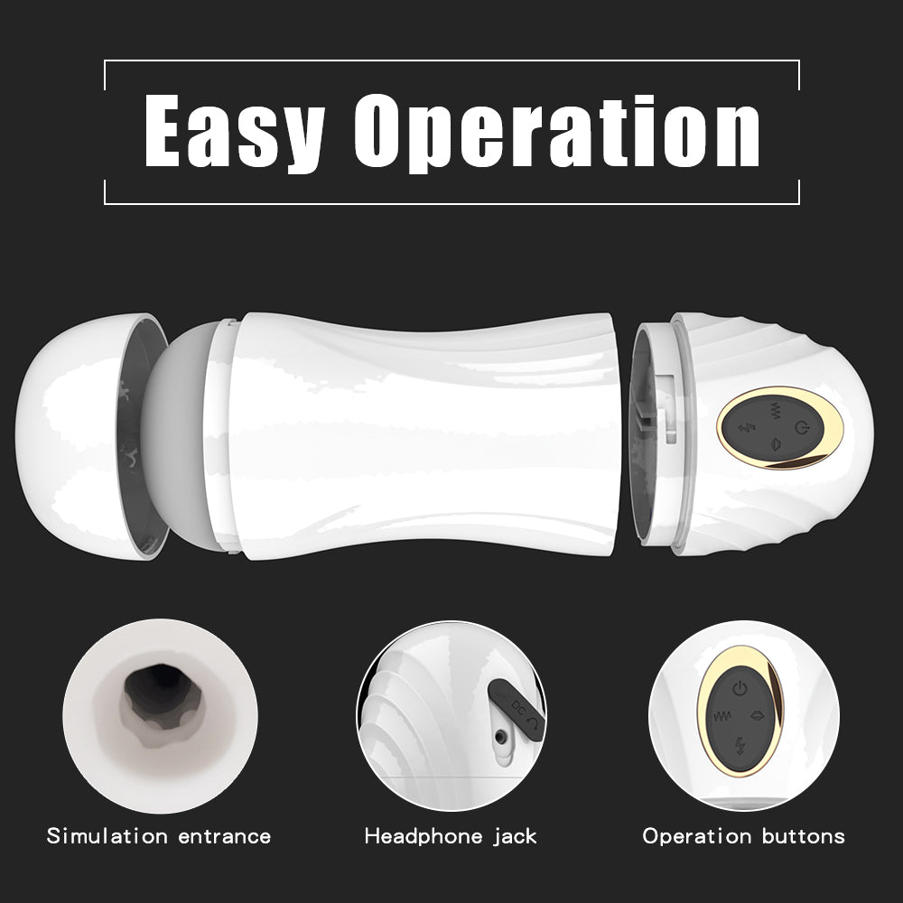 Intelligent Voice Interactive Automatic Sucking Cup - Multi-Frequency Internal Tremor & Deep Suction Masturbator