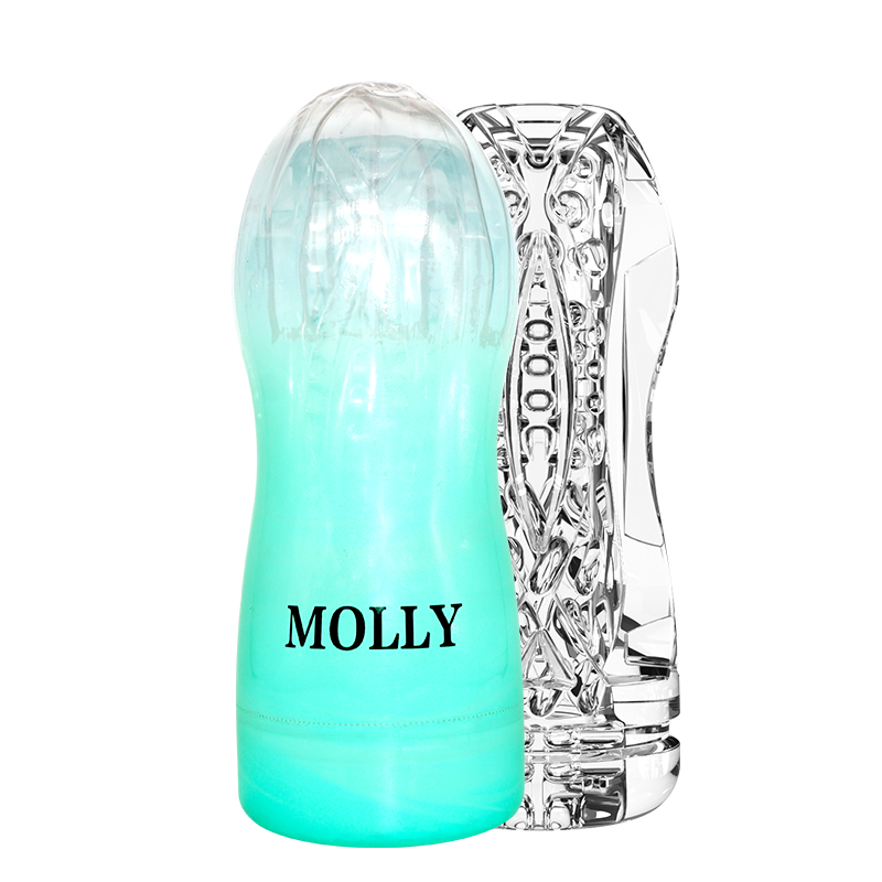Crystal Clear Manual Masturbator - Advanced Sensory Trainer Cup with Deep-Ribbed Texture
