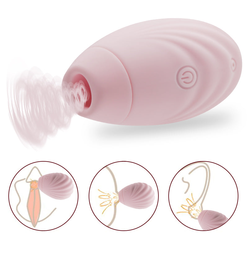 Enchanted Shell Air-Pulse & G-Spot Vibrating Massager - Discreet Waterproof Personal Wellness Tool