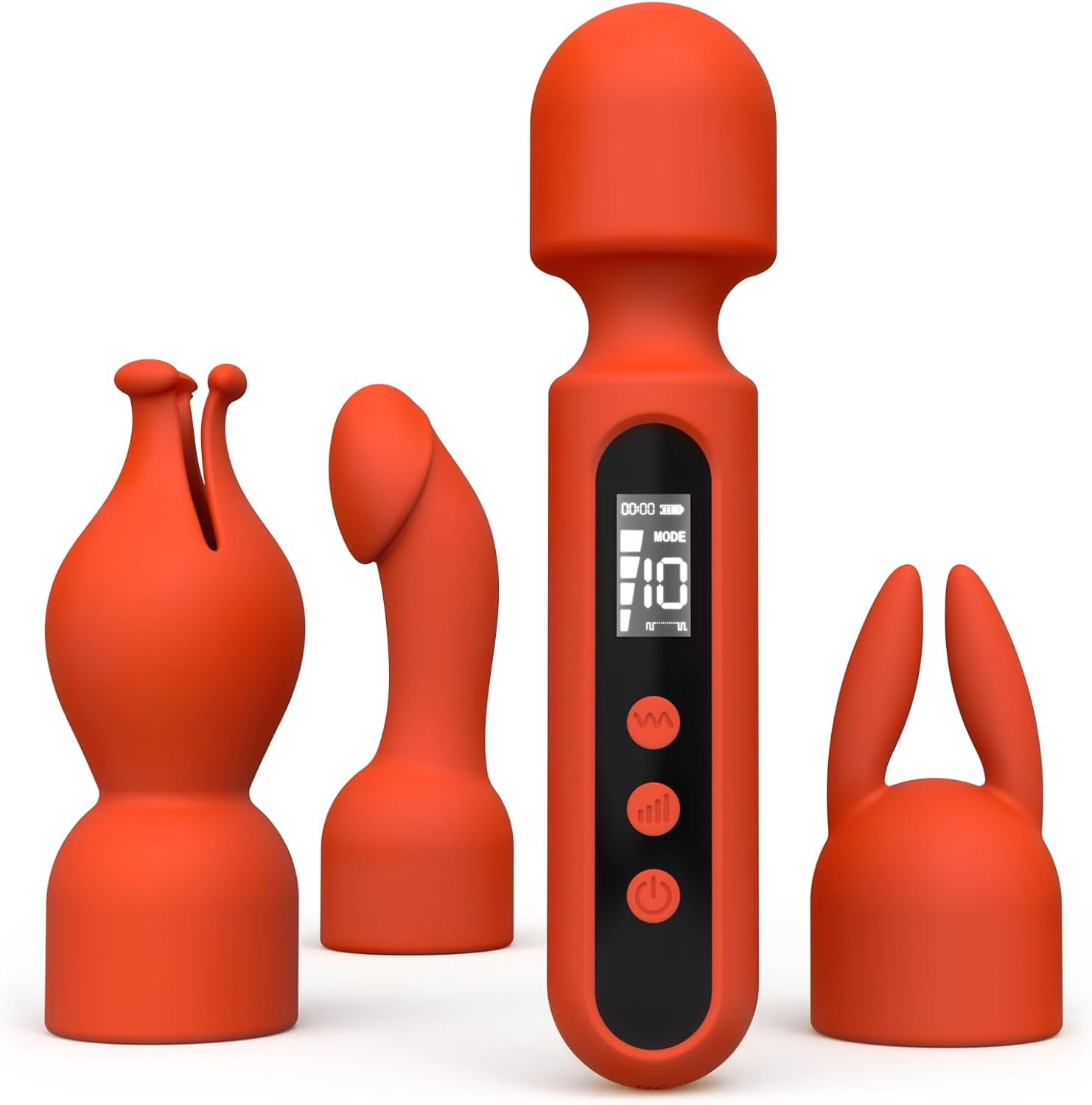 Smart LCD Wand Massager Kit with Interchangeable Attachments