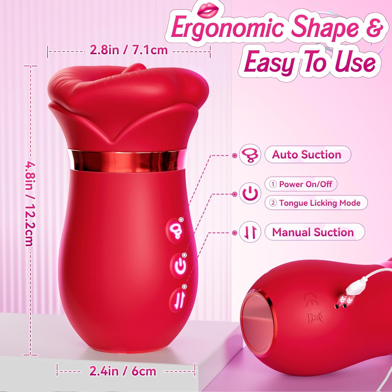 Smart App-Controlled Floral Personal Massager