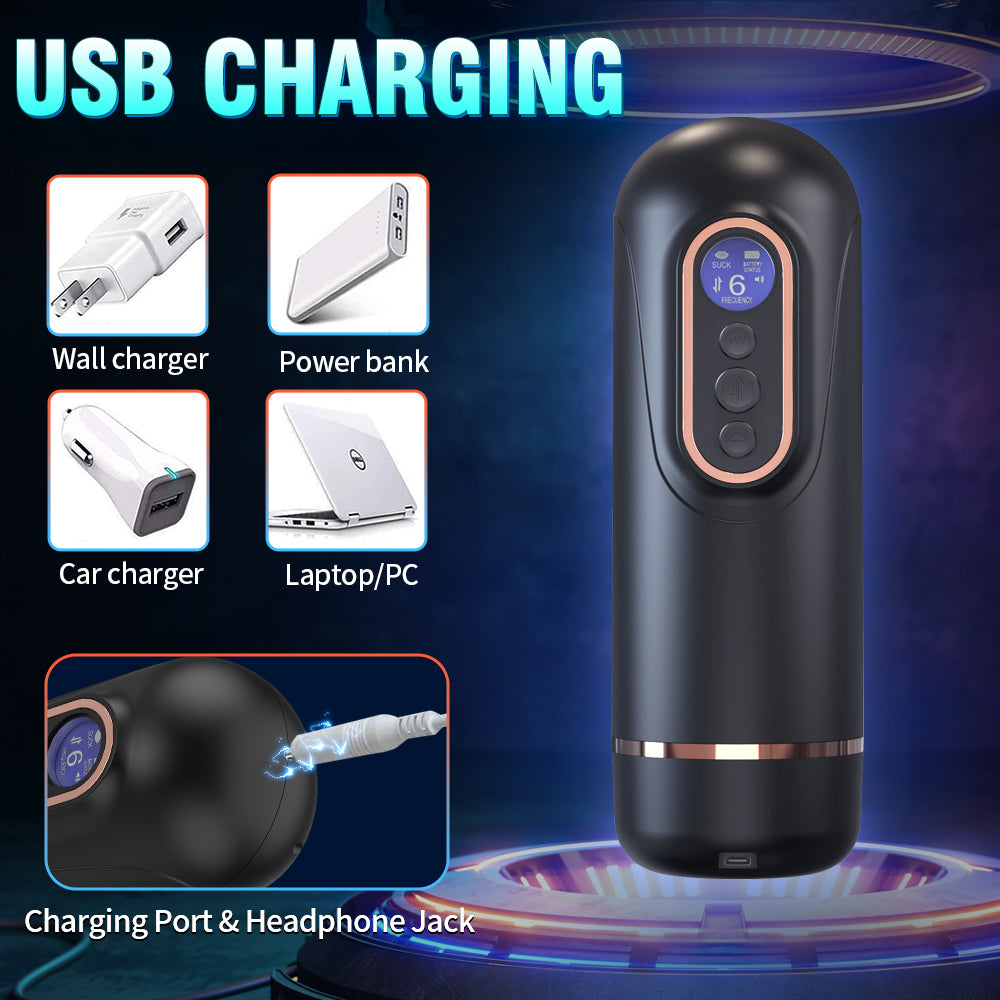 Ultimate 5-in-1 Fully Automatic Masturbation Cup - Smart LED Screen, Thrusting & Sucking Tech with Integrated Warming & Voice Interaction