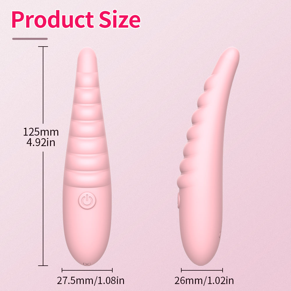 Liquid Silicone Tentacle-Ribbed Wand - 10-Frequency Waterproof Bullet Vibrator for Clitoral & G-Spot Stimulation