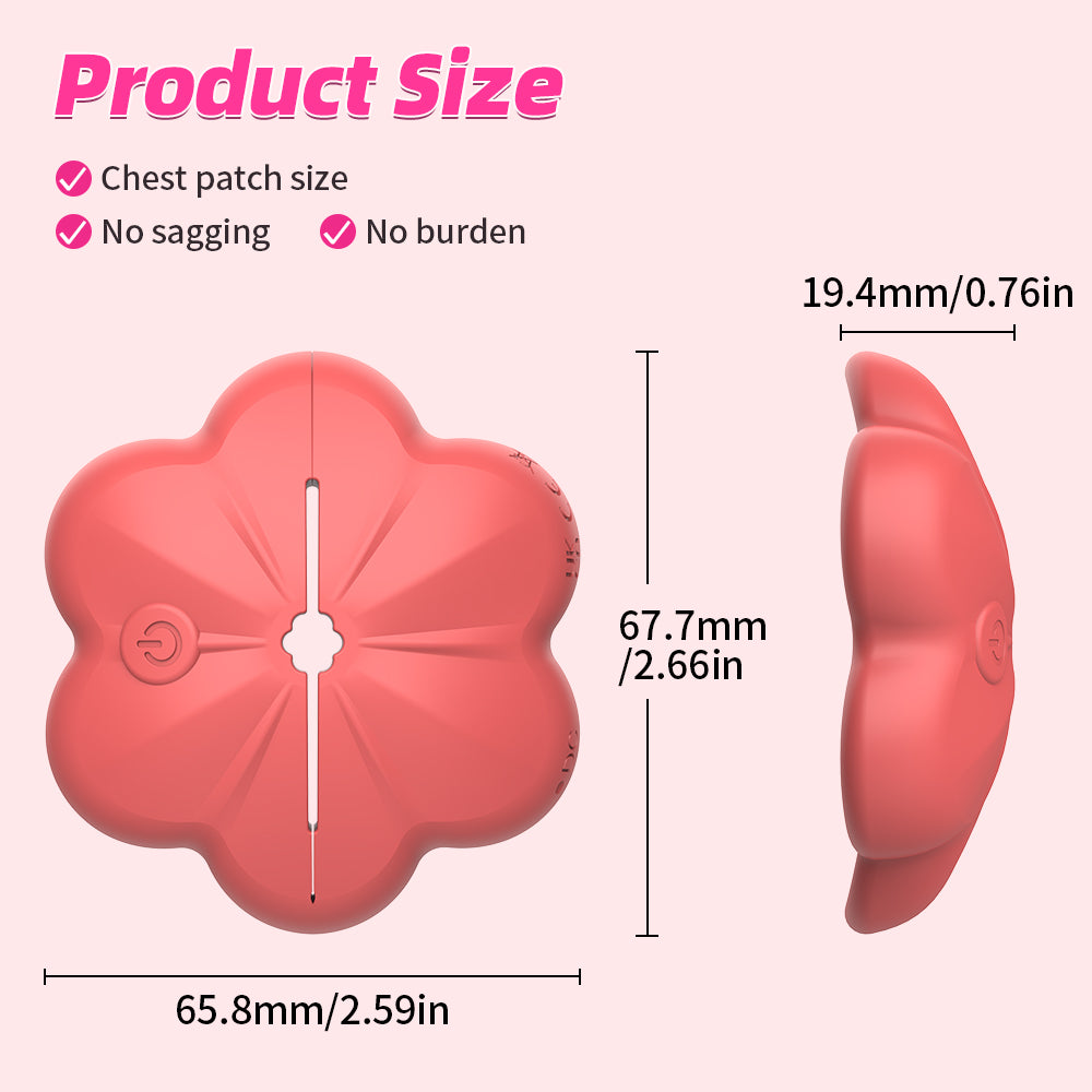Sakura Blossom Remote Control Breast Clamps - Adjustable Multi-Speed Vibrating Nipple Massagers for Sensual Play