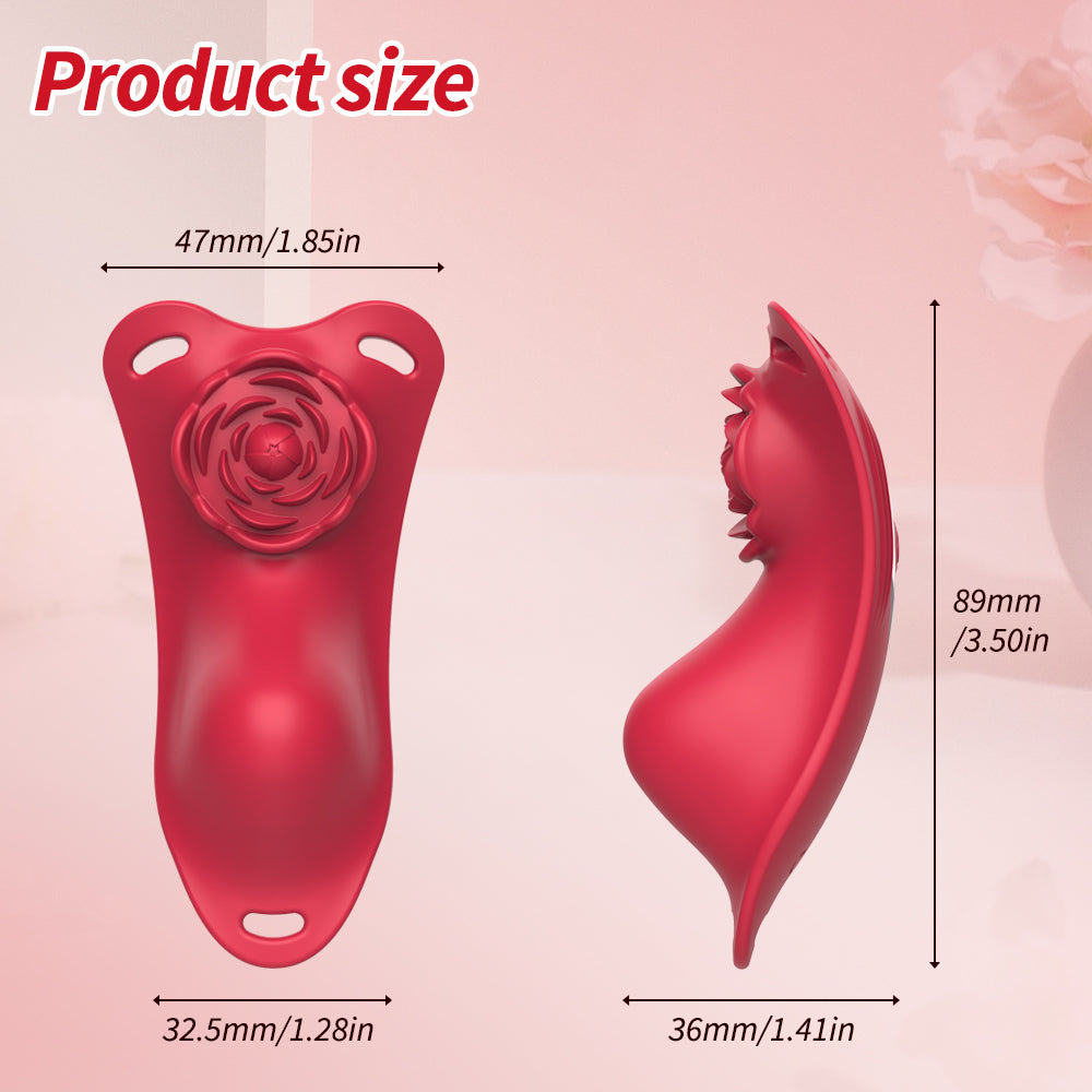 Discreet Rose Petal Wearable Vibrator - 10-Speed Wireless Remote Control G-Spot & Clitoral Massager