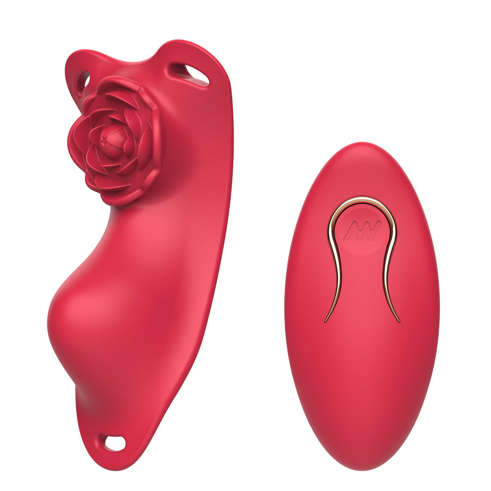 Discreet Rose Petal Wearable Vibrator - 10-Speed Wireless Remote Control G-Spot & Clitoral Massager