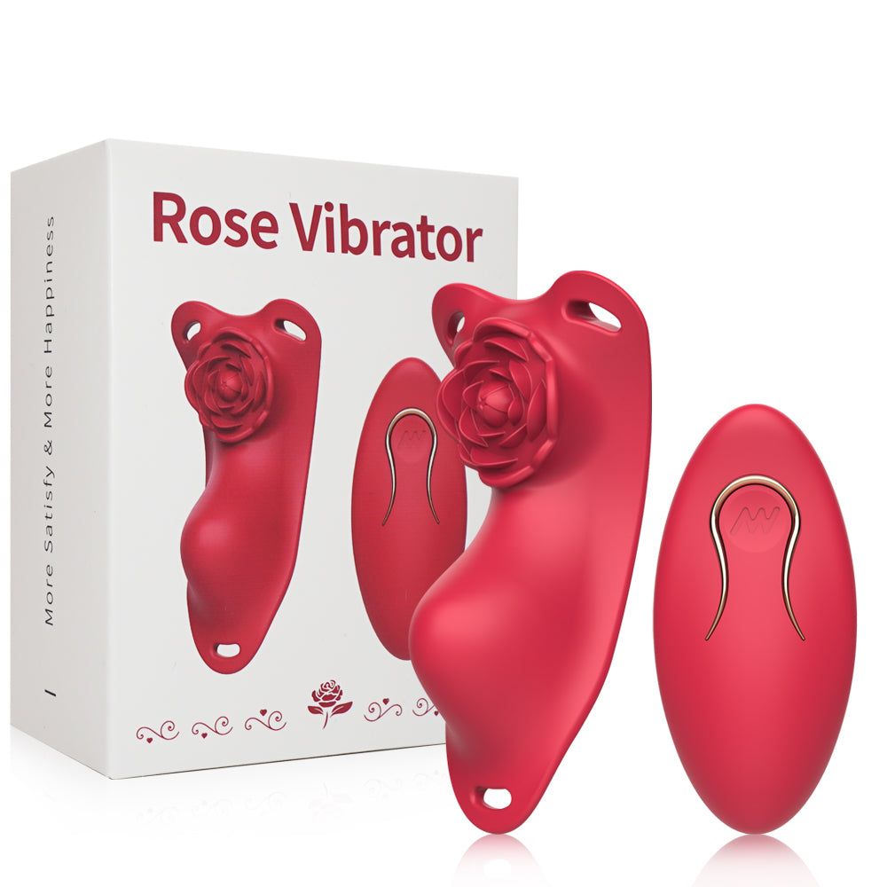 Discreet Rose Petal Wearable Vibrator - 10-Speed Wireless Remote Control G-Spot & Clitoral Massager