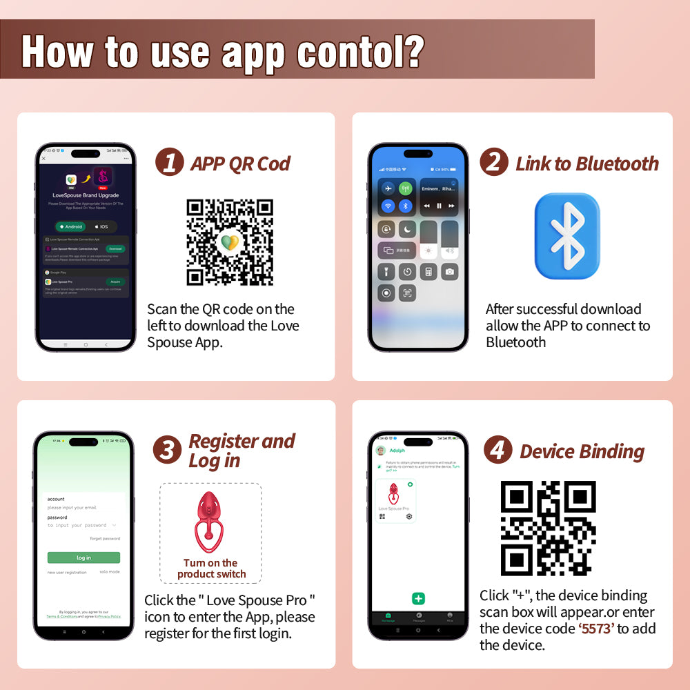 Smart App-Controlled 9 Types of Vibration Ergonomic Massager Hands Free Silicone Couples Toy