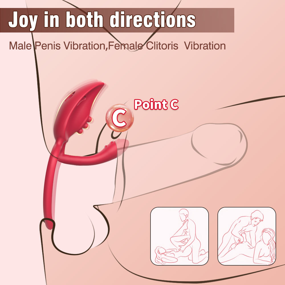 Smart App-Controlled 9 Types of Vibration Ergonomic Massager Hands Free Silicone Couples Toy