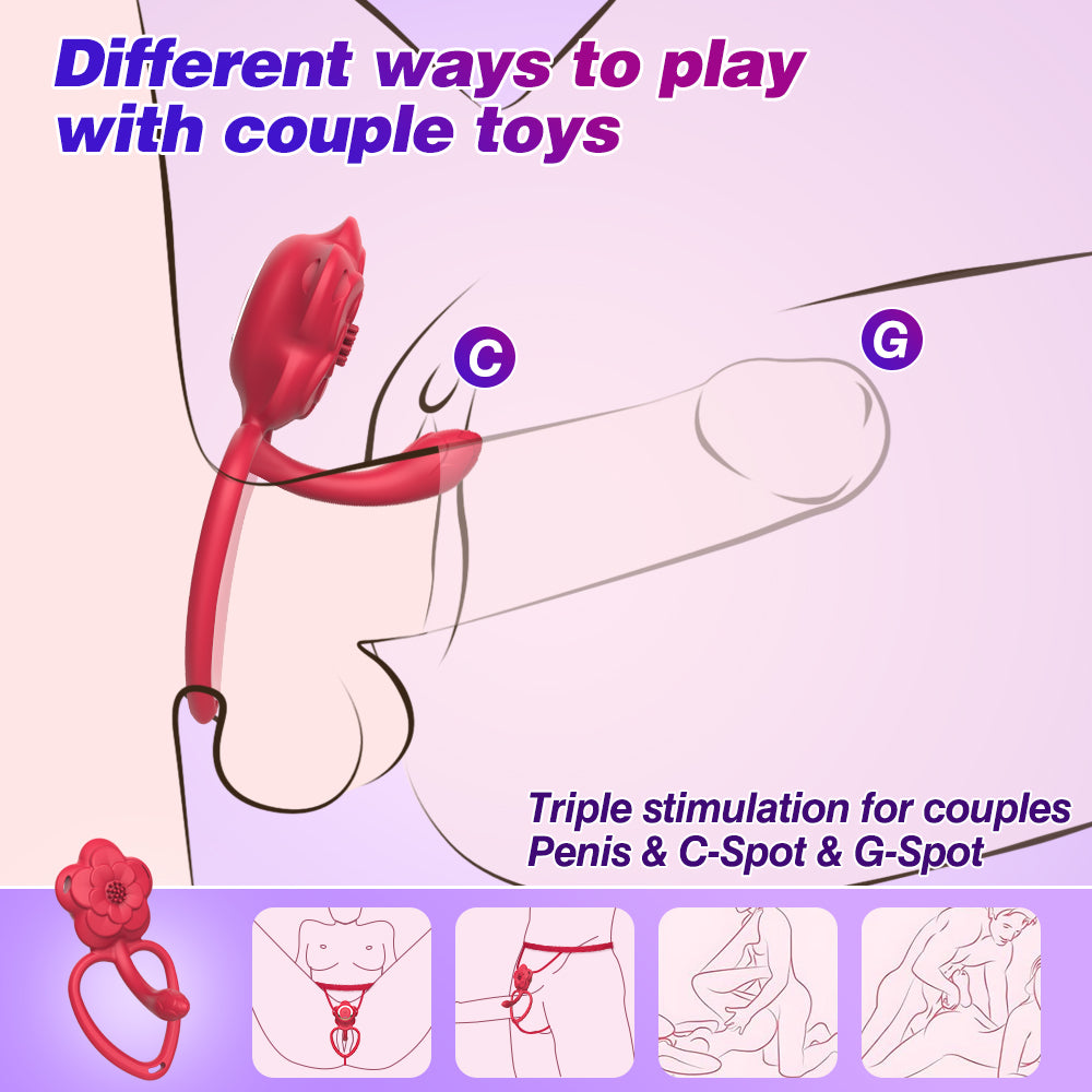 Smart Floral Wearable Vibrator - Triple Control Mode (App, Remote & Manual) - 9-Speed Dual-Stimulation Panty Massager